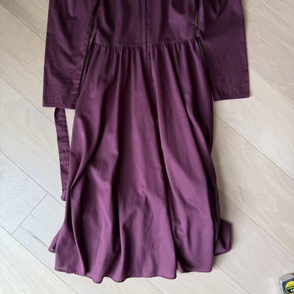 Vintage Gunne Sax Dress Women's Small Maroon Lace and Taffeta 80s Boho Glam - Picture 8 of 9